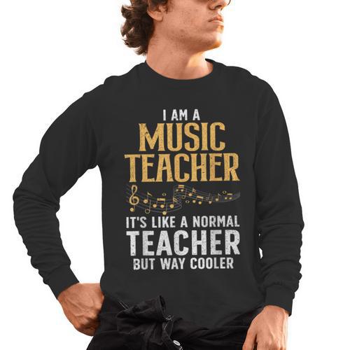 Cool Music Teacher Art For Men Women School Orchestra Coach Men's Long Sleeve T-Shirt - teacherstshirts.com UK