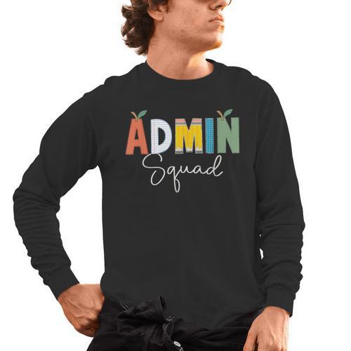 Cute Admin Squad Crew Team Back To School Teacher For Men Women Men's Long Sleeve T-Shirt - teacherstshirts.com DE