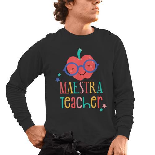 Cute Maestra Teacher Men's Long Sleeve T-Shirt - teacherstshirts.com DE