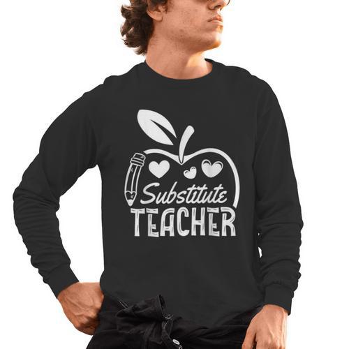 Cute Substitute Teacher Appreciation Men Women Men's Long Sleeve T-Shirt - teacherstshirts.com AU