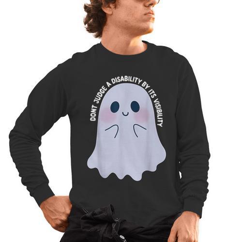 Dont Judge a Disability By Its Visibility Teacher Men's Long Sleeve T-Shirt - teacherstshirts.com UK