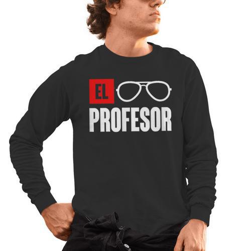 El Professor Money Costume Profesor Glasses Men Teacher Gift Men's Long Sleeve T-Shirt - teacherstshirts.com UK