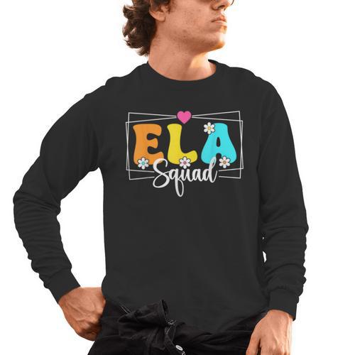 ELA Squad Teacher Back To School English Language Arts Men's Long Sleeve T-Shirt - teacherstshirts.com AU