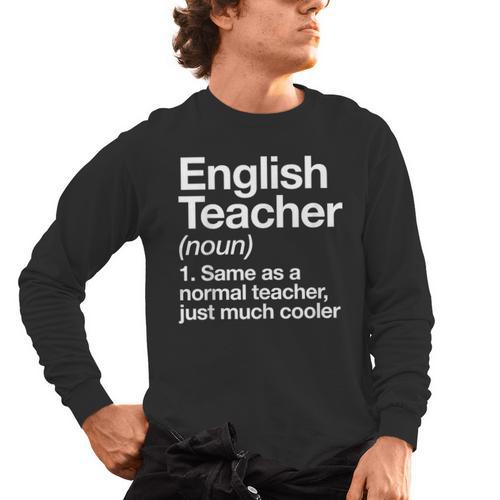 English Teacher Definition Back To School First Day Men's Long Sleeve T-Shirt - teacherstshirts.com AU