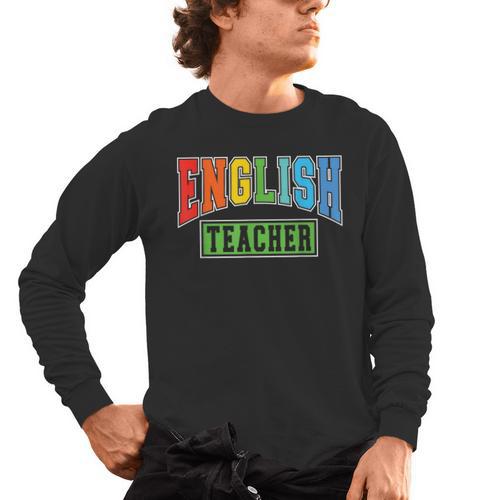 English Teacher Men Women Grammar Class English Teacher Men's Long Sleeve T-Shirt - teacherstshirts.com UK