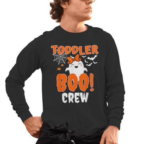 Girl Toddler Boo Crew Daycare Teacher Halloween Party Men's Long Sleeve T-Shirt - teacherstshirts.com