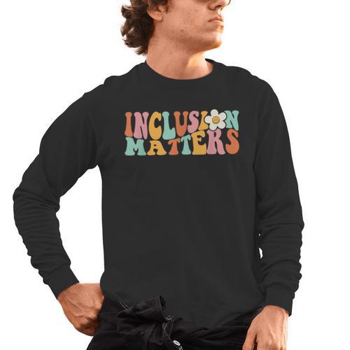 Gnoovy Vintage Inclusion Matters Special Education Teacher Men's Long Sleeve T-Shirt - teacherstshirts.com AU