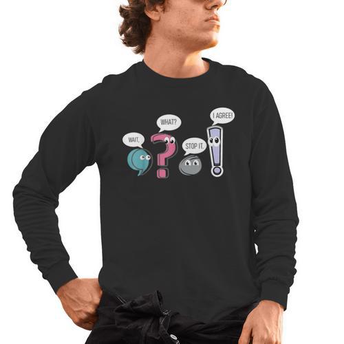 Grammar TeacherWait What Stop It I Agree Men's Long Sleeve T-Shirt - teacherstshirts.com CA