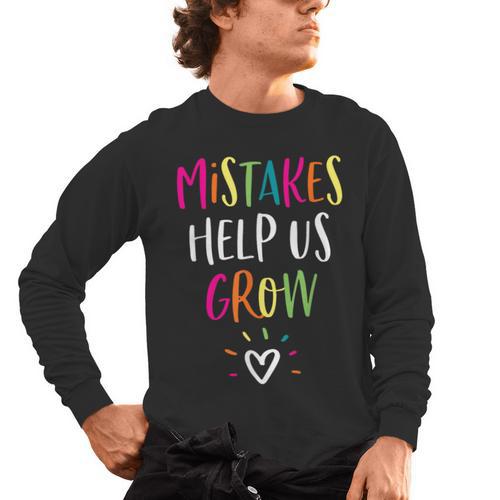 Growth Mindset Positive Back To School Teacher Student Men's Long Sleeve T-Shirt - teacherstshirts.com AU