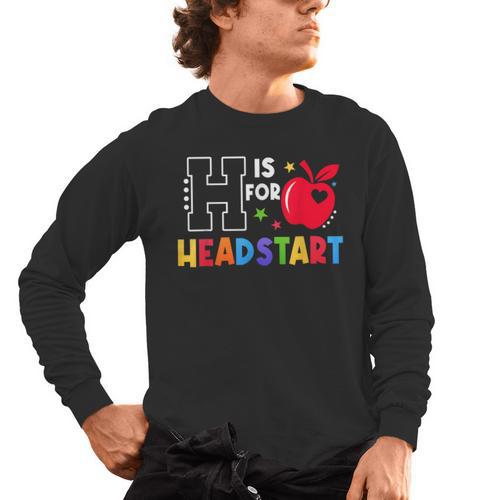 H Is For Head Start Teacher First Day Of School Tee Men's Long Sleeve T-Shirt - teacherstshirts.com AU