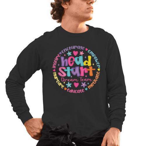 Head Start Dream Team Squad Teacher Headstart Back To School Men's Long Sleeve T-Shirt - teacherstshirts.com DE