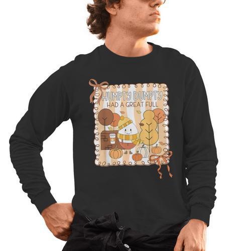 Humpty Dumpty Had A Great Fall Teacher Thanksgiving Autumn Men's Long Sleeve T-Shirt - teacherstshirts.com UK