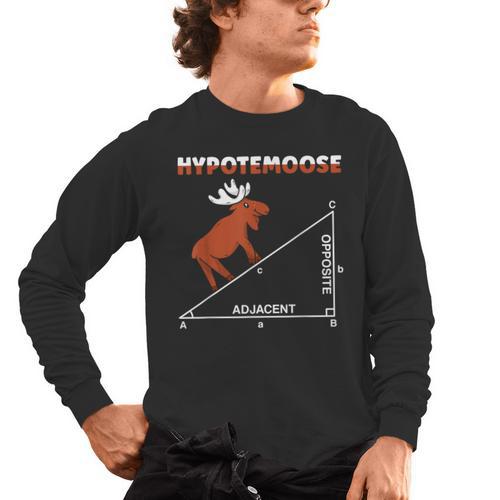 Hypotemoose Mathematics Teacher Mathematician Math Geek Men's Long Sleeve T-Shirt - teacherstshirts.com UK