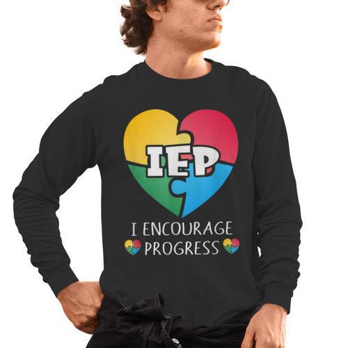 IEP I Encourage Progress Special Education School Teacher Men's Long Sleeve T-Shirt - teacherstshirts.com AU