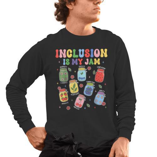 Inclusion Is My Jam SPED Teacher Special Education Life Men's Long Sleeve T-Shirt - teacherstshirts.com