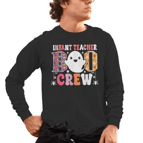 Infant Teacher Boo Crew Halloween Costume Men's Long Sleeve T-Shirt - teacherstshirts.com DE