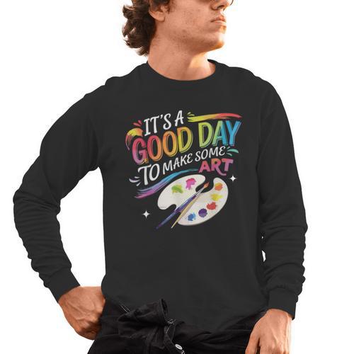 It's A Good Day To Make Some Art Artist Drawing Teacher Men's Long Sleeve T-Shirt - teacherstshirts.com DE
