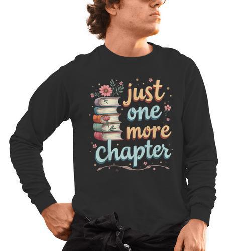 Just One More Chapter Book Reading Floral Teacher Book Lover Men's Long Sleeve T-Shirt - teacherstshirts.com