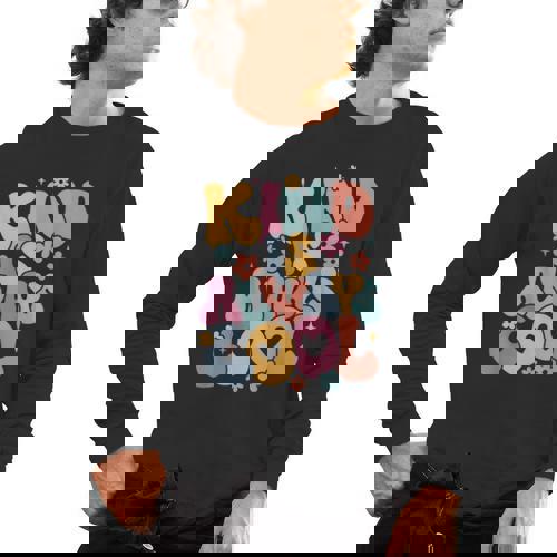 Kind Is Always Cool Groovy Teacher Be Kind Kindness Matters Men&#x27;s Long Sleeve T-Shirt - teacherstshirts.com