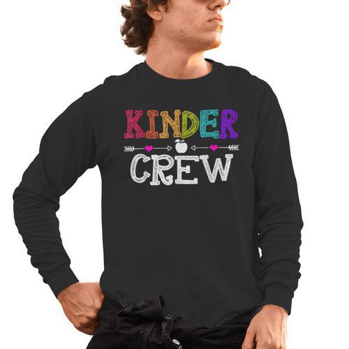 Kinder Crew Kindergarten Teacher 1st Day Of School Men's Long Sleeve T-Shirt - teacherstshirts.com DE