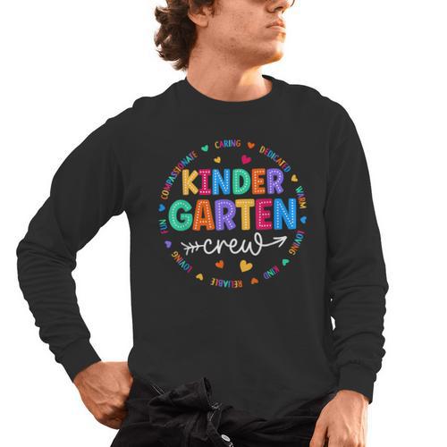 Kindergarten Crew Back To School Kindergarten Teacher Kids Men's Long Sleeve T-Shirt - teacherstshirts.com AU