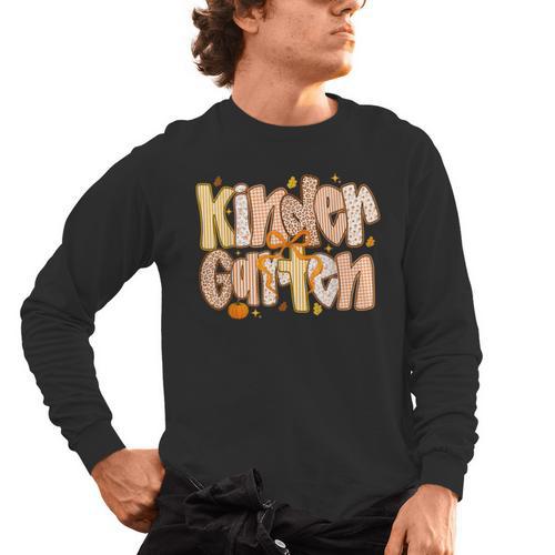 Kindergarten Teacher Fall Pumpkin Autumn Cute Men's Long Sleeve T-Shirt - teacherstshirts.com UK