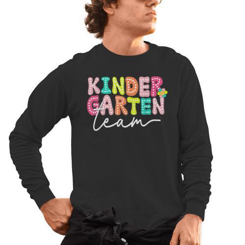 Kindergarten Team Teacher Back To School Kindergarten Squad Men's Long Sleeve T-Shirt - teacherstshirts.com UK