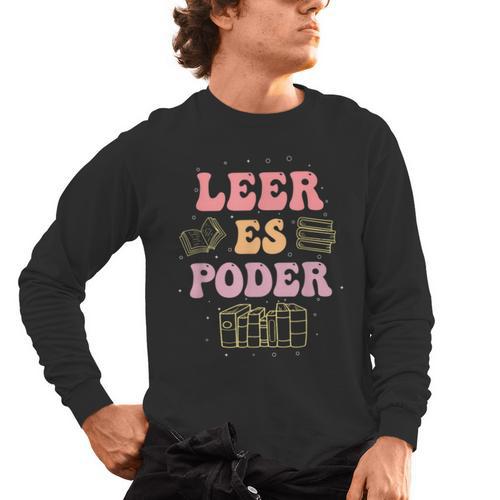 Leer Es Poder Groovy Spanish Teacher Bilingual Maestra Men Women Men's Long Sleeve T-Shirt - teacherstshirts.com UK