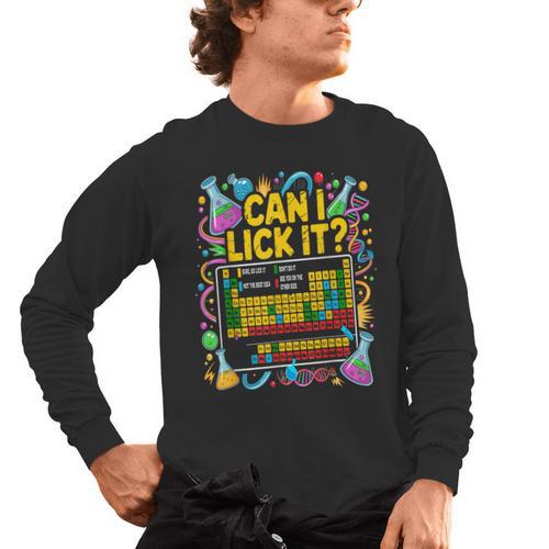 Can I Lick It Periodic Table Science Teacher Men Women Men's Long Sleeve T-Shirt - teacherstshirts.com AU