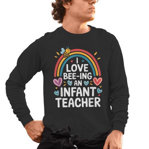 I Love Bee-Ing An Infant Teacher Toddler Teaching Men's Long Sleeve T-Shirt - teacherstshirts.com DE
