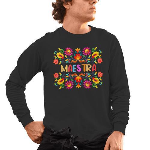 Maestra Cinco De Mayo Spanish Mexican Teacher Men's Long Sleeve T-Shirt - teacherstshirts.com DE