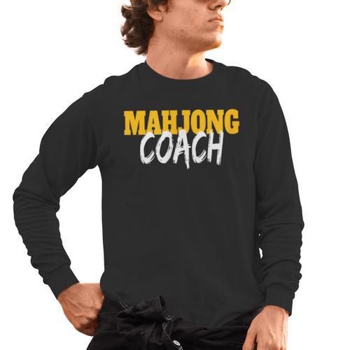 Mahjong Coach Coaching Trainer Teacher Men's Long Sleeve T-Shirt - teacherstshirts.com DE