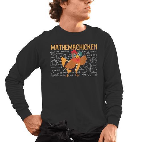 Math Nerd The Mathemachicken a Math Teacher Men's Long Sleeve T-Shirt - teacherstshirts.com AU