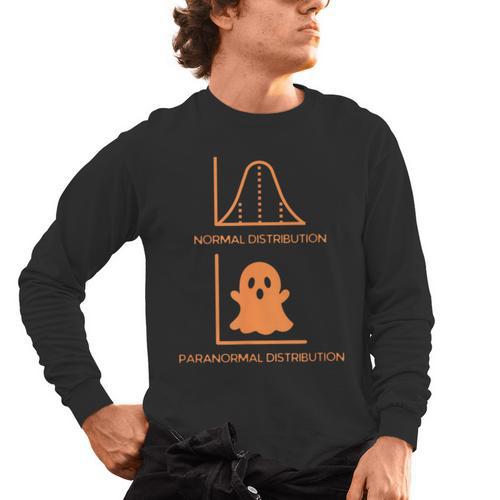 Math Statistics Normal Paranormal Distribution Teacher Men's Long Sleeve T-Shirt - teacherstshirts.com CA