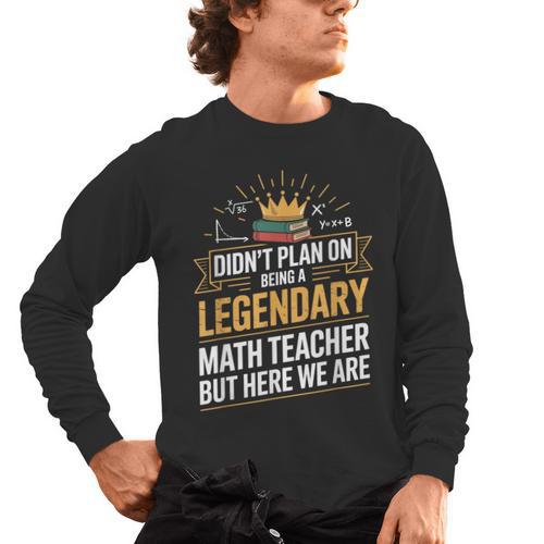 Math Teacher For Algebra Lovers Mathematics Men's Long Sleeve T-Shirt - teacherstshirts.com CA