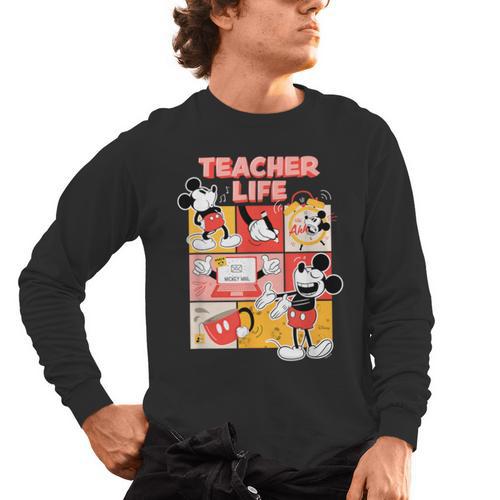 Mickey Mouse Teacher Life Men's Long Sleeve T-Shirt - teacherstshirts.com