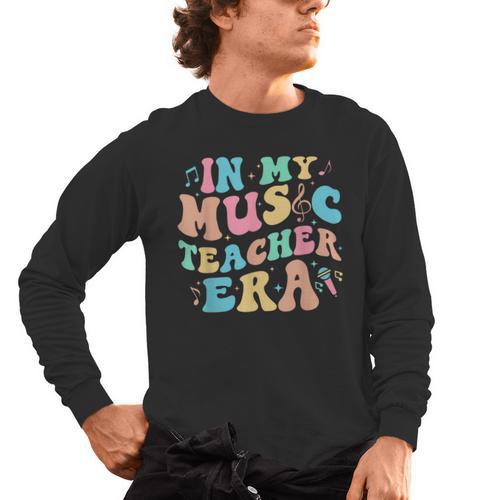 In My Music Teacher Era Back To School Squad Music Teacher Men's Long Sleeve T-Shirt - teacherstshirts.com UK