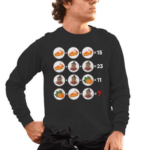 Order Of Operations Math Quiz Game Teacher Thanksgiving Men's Long Sleeve T-Shirt - teacherstshirts.com DE