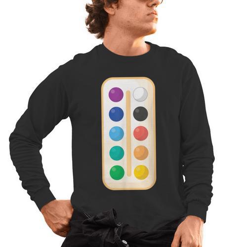 Paint Palette ArtSet Halloween Costume For Teachers Students For Men Women Kids Men's Long Sleeve T-Shirt - teacherstshirts.com DE