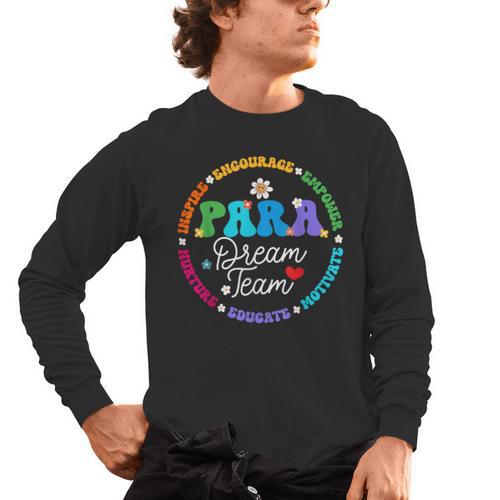 PARA Dream Team Teacher Paraprofessional Paraeducator Men's Long Sleeve T-Shirt - teacherstshirts.com AU