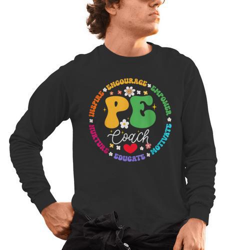 Physical Education PE Instructor Coach Teacher Gym Men's Long Sleeve T-Shirt - teacherstshirts.com AU