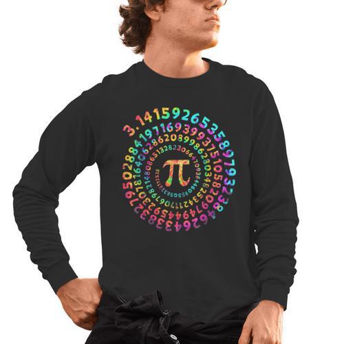 Pi Day Math Teacher Tie Dye Spiral Pi 314 Pi Day Men's Long Sleeve T-Shirt - teacherstshirts.com AU