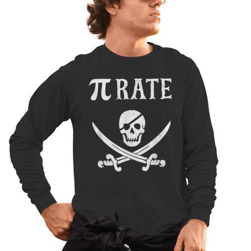 Pi Day Pi Rate Pirate For Teachers Men's Long Sleeve T-Shirt - teacherstshirts.com AU