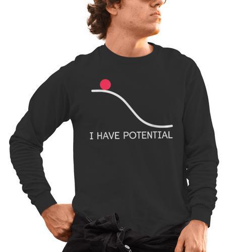 I Have Potential Energy Physics Science Teachers Men's Long Sleeve T-Shirt - teacherstshirts.com AU