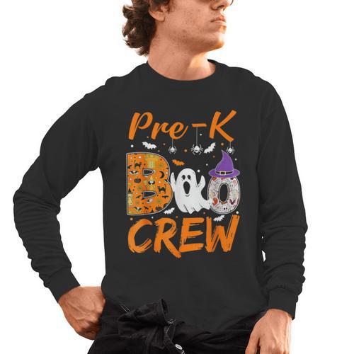 Pre K Boo Crew Teacher Student Halloween Pre Kindergarten Men's Long Sleeve T-Shirt - teacherstshirts.com AU