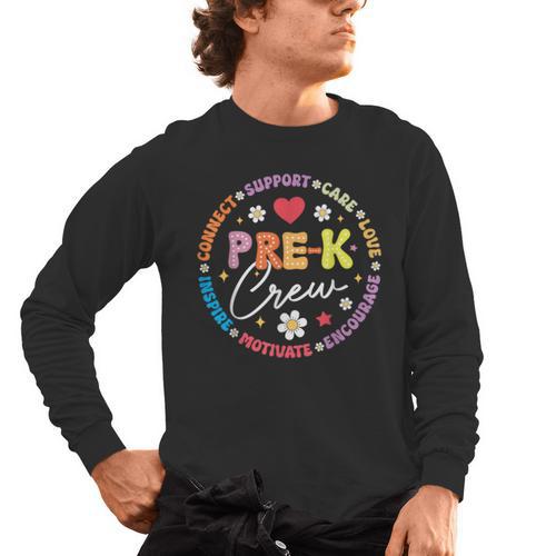 Pre-K Crew 1st Day Of School Preschool Teacher Men's Long Sleeve T-Shirt - teacherstshirts.com AU