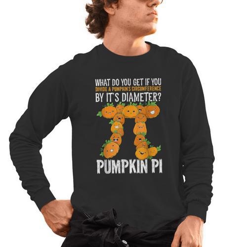 Pumpkin Pi Math Teacher Halloween Geometry Men's Long Sleeve T-Shirt - teacherstshirts.com DE