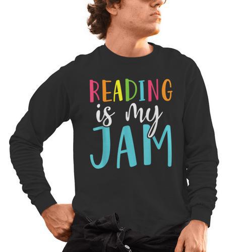 Reading Is My Jam Back To School Teacher Men's Long Sleeve T-Shirt - teacherstshirts.com AU