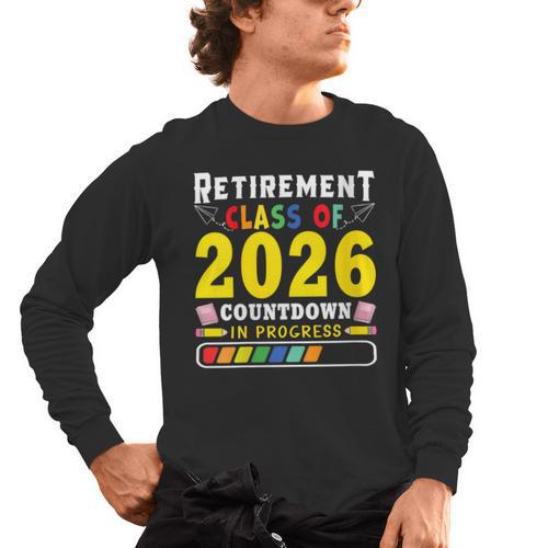 Retirement Primary Elementary Teacher 2026 Retiring Progress Men's Long Sleeve T-Shirt - teacherstshirts.com AU