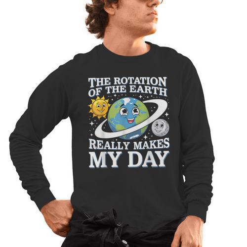 Rotation Of Earth Science Teacher Earth Day Men Women Men's Long Sleeve T-Shirt - teacherstshirts.com UK